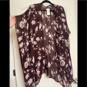 Lane Bryant relaxed open front poncho, size OSFM